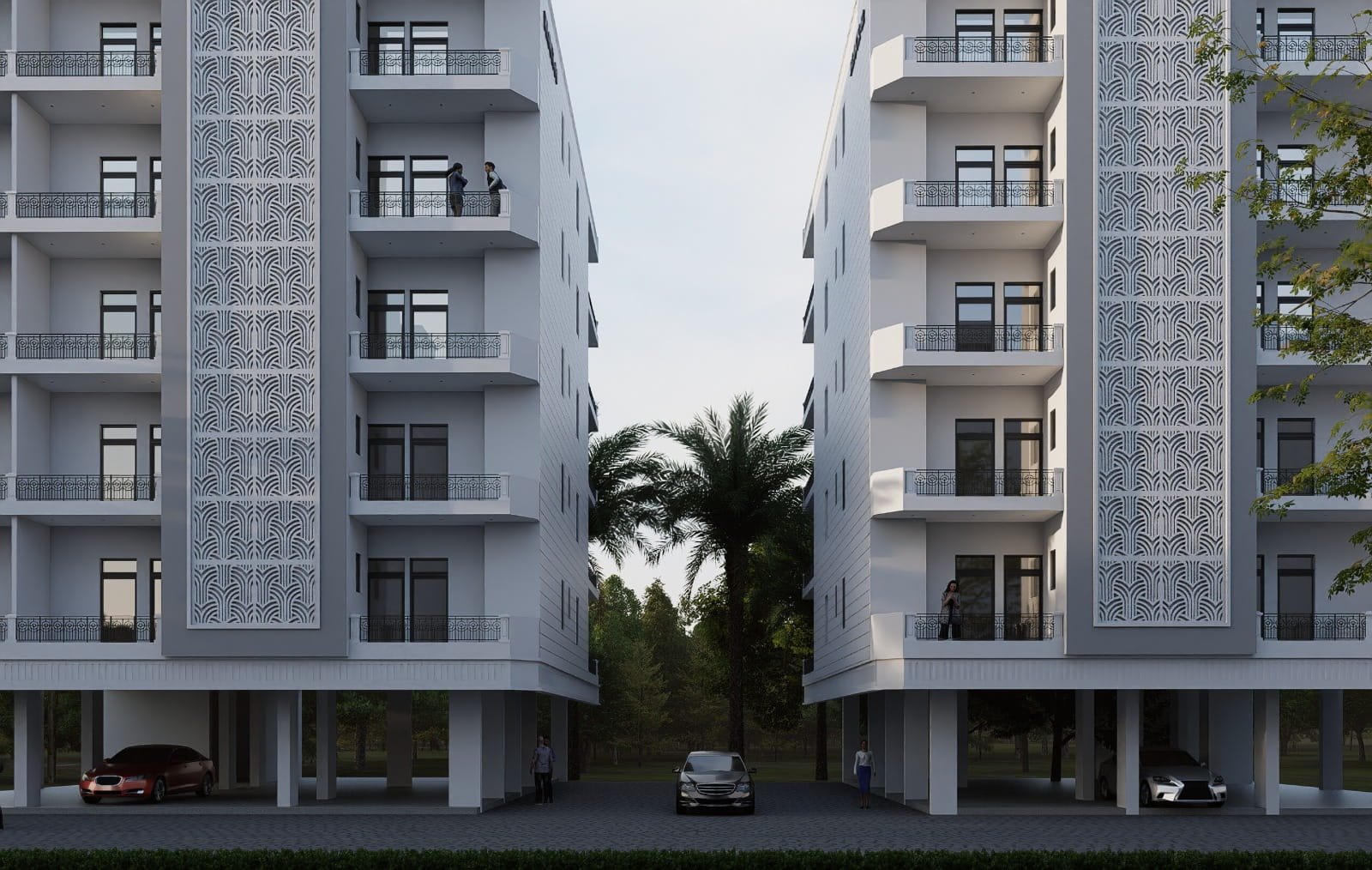 Park view at Twin Chalet 3 Greater Noida, highlighting world-class amenities
