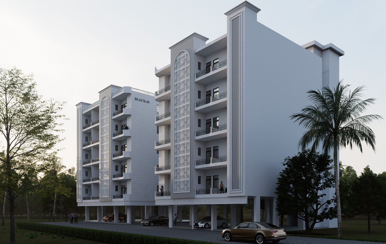 Tower view of Twin Chalet,